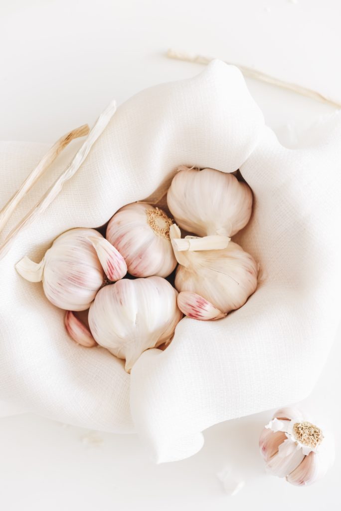 Basket of garlic to boost immunity